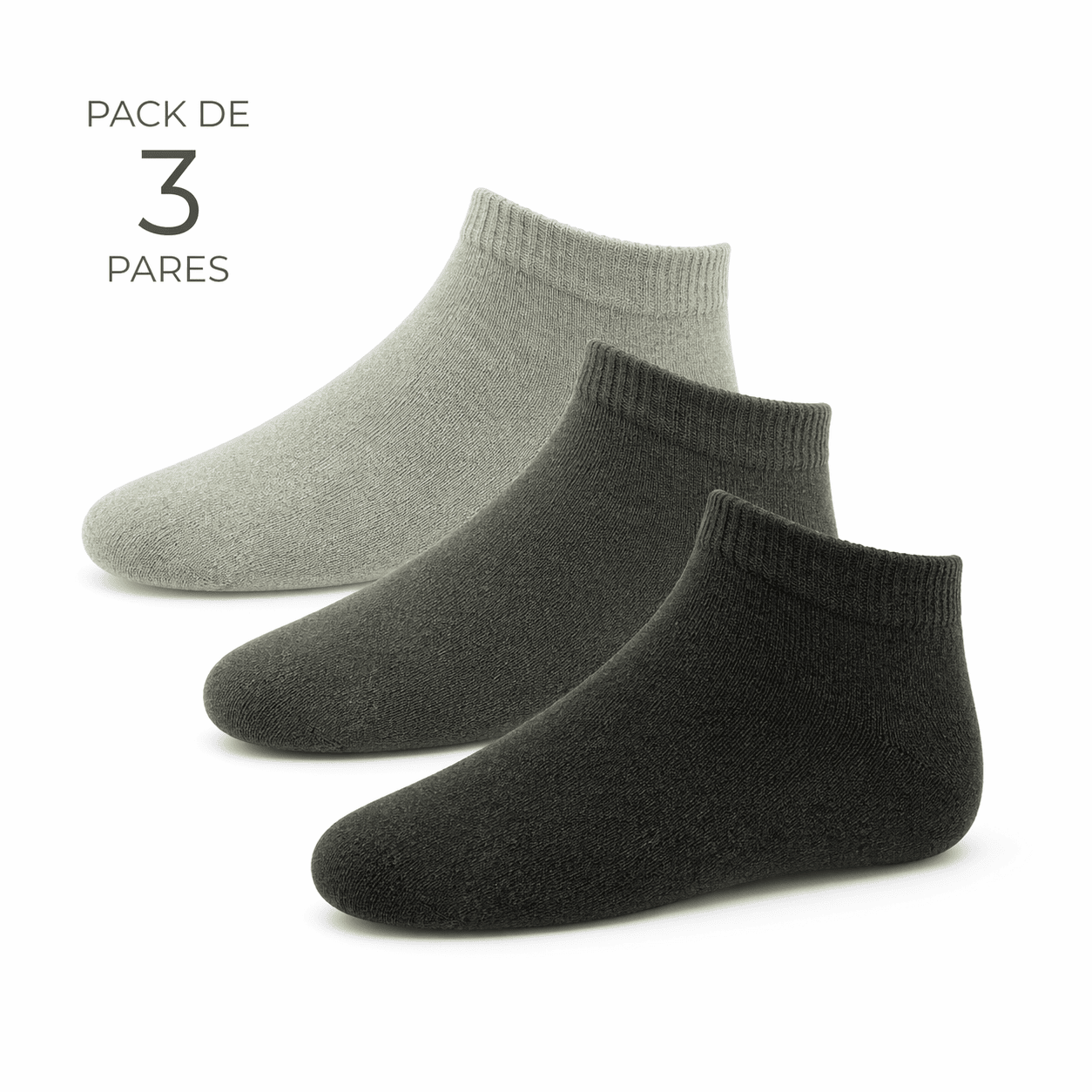 Pack de 3 Pares de Soquetes Unissexo para Criança | Sem Costura na Biqueira | Ref.7121 - Image 8