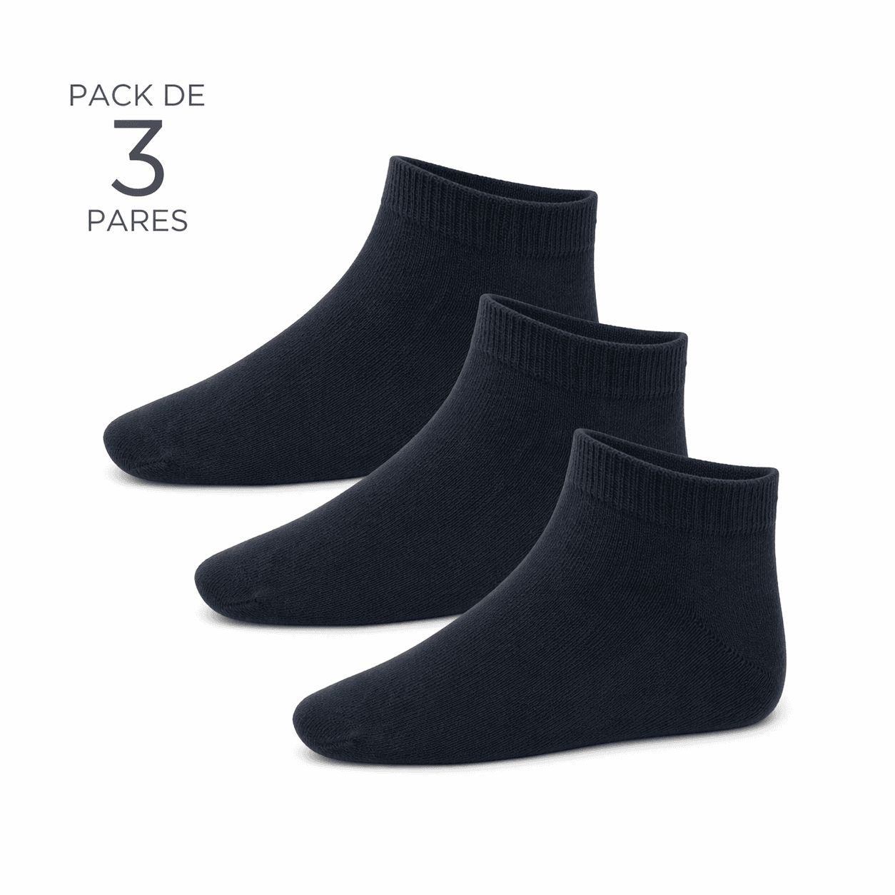 Pack de 3 Pares de Soquetes Unissexo para Criança | Sem Costura na Biqueira | Ref.7121 - Image 6