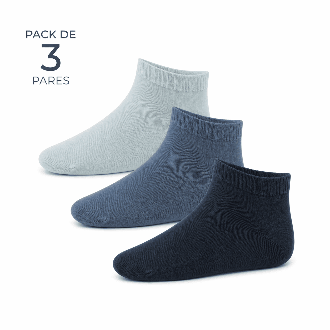 Pack de 3 Pares de Soquetes Unissexo para Criança | Sem Costura na Biqueira | Ref.7121 - Image 4