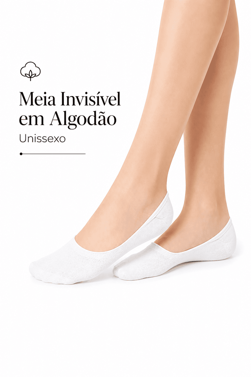 Meias Invisíveis Unissexo para Adulto em Algodão Penteado Superior | Sem Costura na Biqueira | Ref.12845 - Image 3