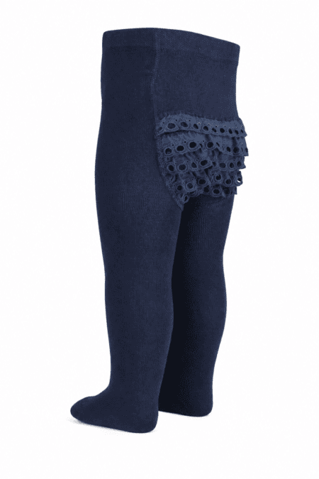 Collant de Bebé em Algodão com Bordado Inglês | Ref. 14965BI