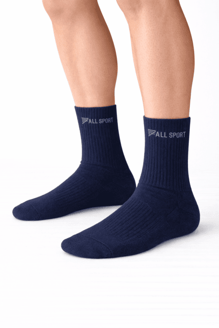 Meias em Algodão Penteado Superior com Felpo na Palmilha All Sport Unissexo | Sem Costura na Biqueira Ref.15691
