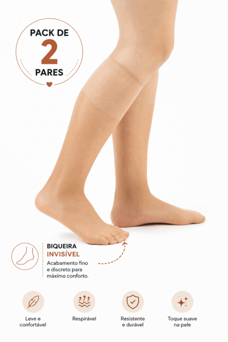 Pack de 2 pares de mini-meia com biqueira invisível 02MISEDABI