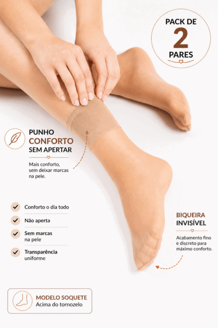 Pack de 2 pares de soquete com biqueira invisível 02SQSEDABI