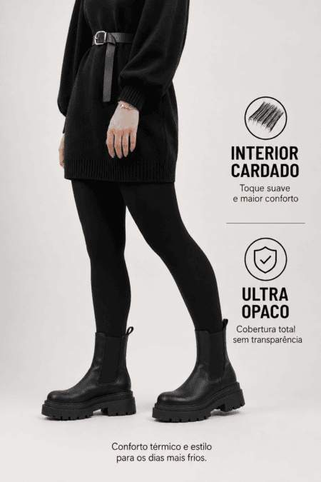 Collant Térmico Ultraopaco com Interior Cardado