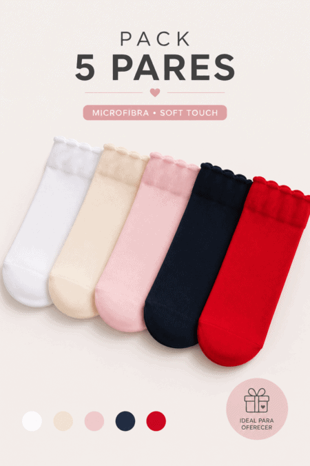 Pack de 5 pares de soquetes ultraopacos soft touch | Ref.8873P