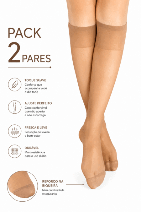 Pack de 2 Pares de Mini-Meias de Lycra com Brilho 15 DEN