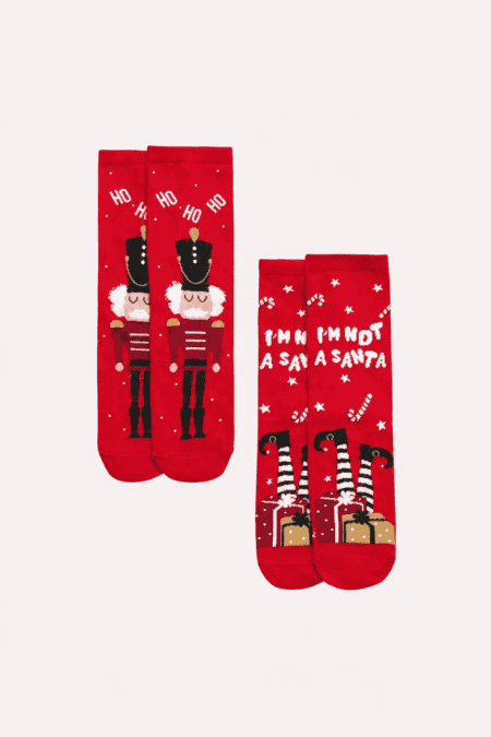 Pack de 2 Pares de Meias de Natal com Oferta de Envelope Natalício