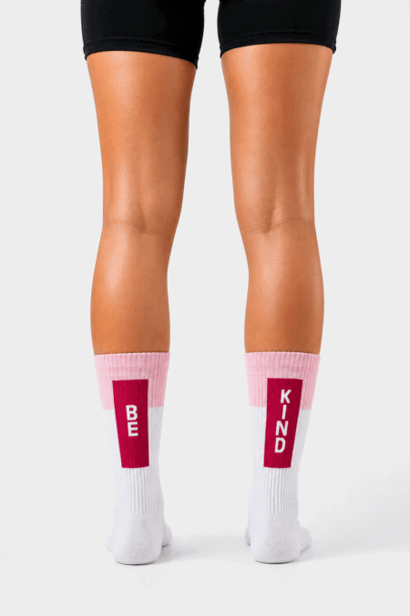 Meias em algodão penteado "BE KIND"   | Sem Costura na Biqueira  Ref.20960