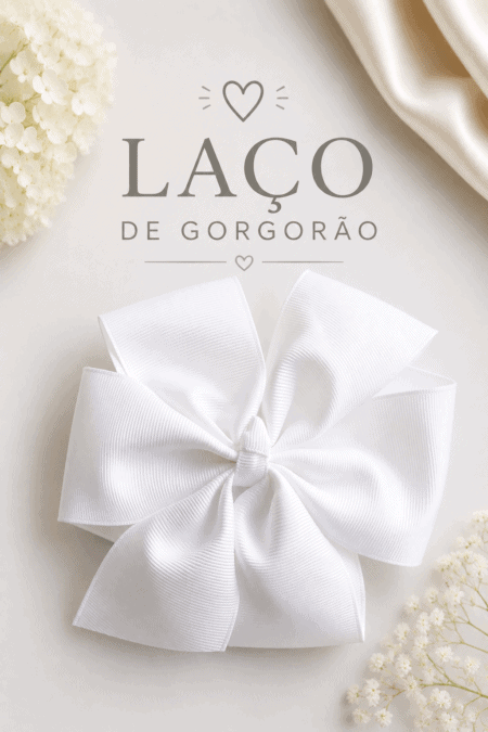 Laço Gorgorão Branco  | Grande