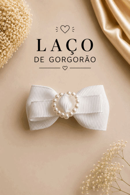 Laço Gorgorão Branco  | Pequeno