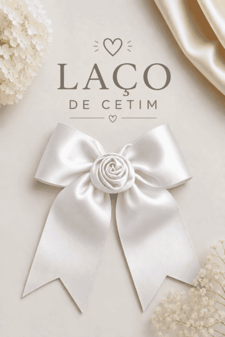 Laço de Cetim Branco | Grande