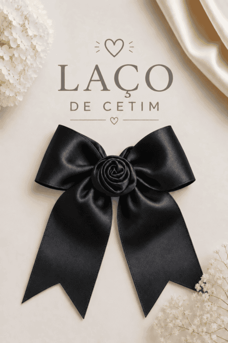 Laço de Cetim Preto | Grande