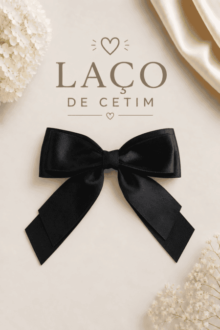 Laço de Cetim Preto | Grande